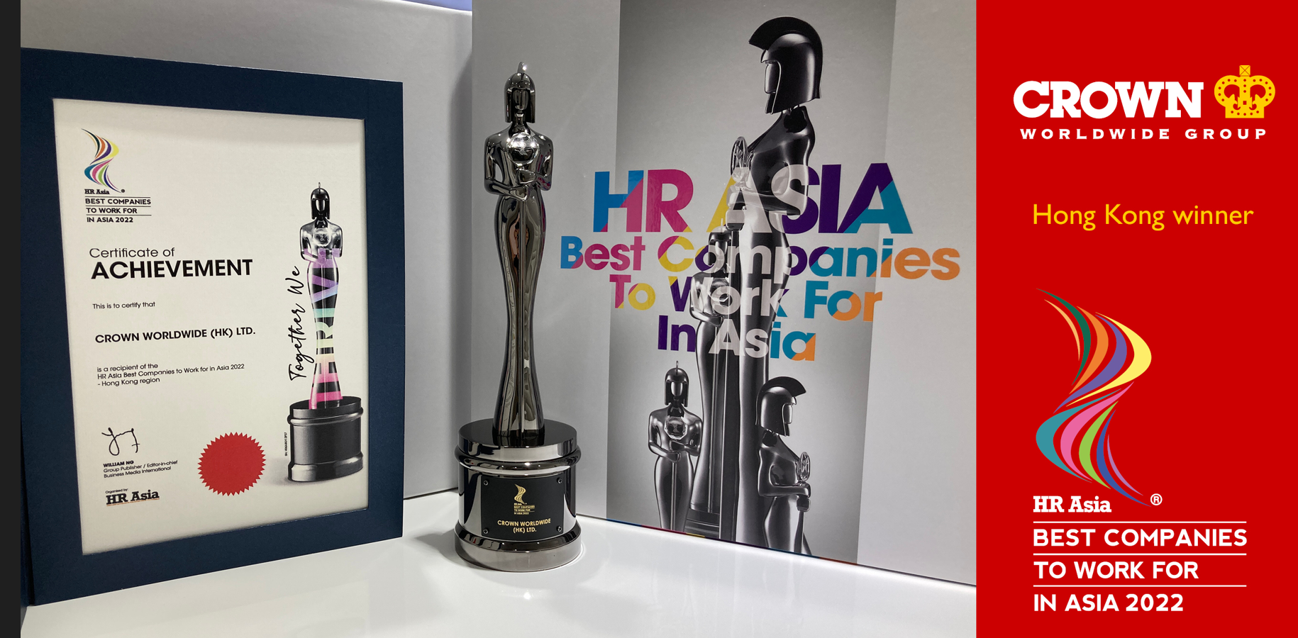 HR Asia Award trophy and certificate 